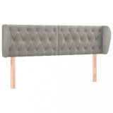 Cumpara ieftin Tablie de pat cu aripioare gri deschis 163x23x78/88 cm catifea