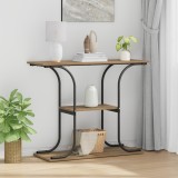 vidaXL Masă de consolă cu raft stejar artizanal 101 x 35 x 80.5 cm