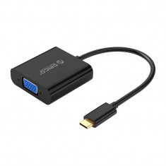 Adaptor Orico XD-122 USB Type C catre VGA Black foto