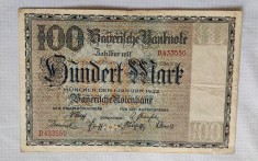 Germania - 100 Mark (1922) Bayerische Notenbank - Munchen D433550 foto