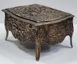 Caseta din argint pentru bijuterii, decorata cu scena pastorala, Germania, cca. 1900