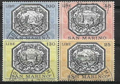 B0606 - San Marino 1972 - Legende 4v.stampilat,serie completa foto