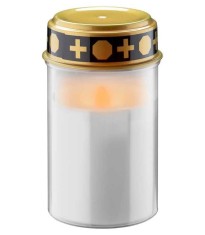 Lumanare funerara LED alb cu efect palpaitor realist alb cald 2700K Goobay 64604 foto