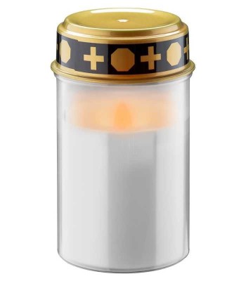 Lumanare funerara LED alb cu efect palpaitor realist alb cald 2700K foto