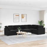 vidaXL Canapea modulară cu perne, negru, catifea