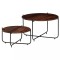 Gossi set masa de cafea, 2 piese, lemn masiv de sheesham, 60 x 35 cm