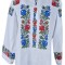 Bluza tip ie dama R24, alb cristal/verde , marimea 2XL