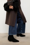 Answear.LAB cizme de cowboy din piele intoarsa culoarea negru, cu toc drept