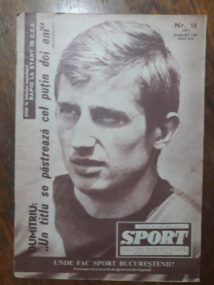 Revista Sport nr. 16 / 1967, reportaj Rapid / CSP foto