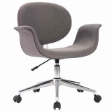 Cumpara ieftin Scaun de birou pivotant, gri, material textil