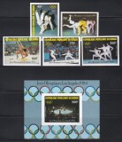 Congo 1984 - Jocurile Olimpice - Los Angeles, Serie NDT + Colita DE LUX NDT + 5 Colite DE LUX NDT(Cotă 45 EURO), PA, SET COMPLET, 4 POZE, MNH