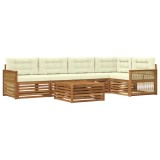 vidaXL Set de canapele de exterior cu pernă 6 pcs Natural și Crem 3383388