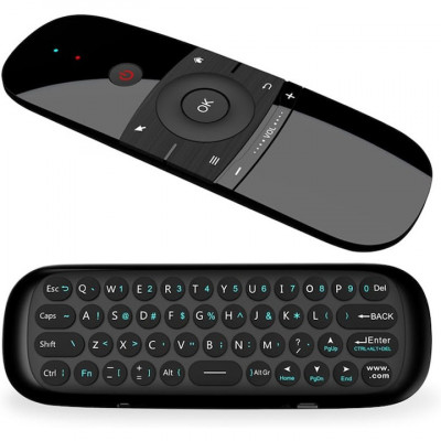 Telecomanda Air Mouse, Sunmostar, 2.4 GHz, Cu tastatura, Negru foto