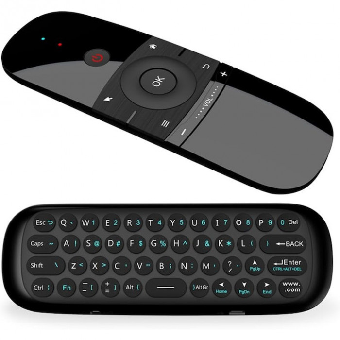 Telecomanda Air Mouse, Sunmostar, 2.4 GHz, Cu tastatura, Negru