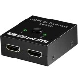 Cumpara ieftin Splittler adaptor Bi direction switch, HDMI, 4k Ultra HD, distribuie semnal la 2 dispozitive HDMI, Oem