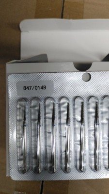 Bit diamant pentru cuticulă, ac, br&amp;acirc;u albastru 847/014B foto