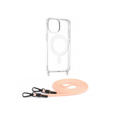 Cumpara ieftin Husa pentru iPhone 15 - Techsuit Acrylic MagSafe Crossbody - Pink, Roz, Carcasa