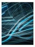 Tablou Canvas Abstract Albastru și Negru pentru Decor, 26 x 39 cm, CMCLASS