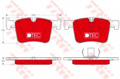 Set placute frana,frana disc BMW Seria 2 Cupe (F22, F87) (2013 - 2016) TRW GDB1942DTE foto