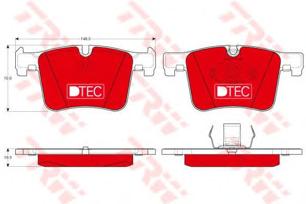 Set placute frana,frana disc BMW Seria 2 Cupe (F22, F87) (2013 - 2016) TRW GDB1942DTE
