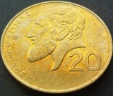 Moneda 20 CENTI - CIPRU, anul 2001 * cod 1572 C, Europa