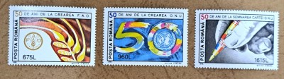 TIMBRE ROM&amp;Acirc;NIA MNH LP1373/1995 -50 de ani de la crearea O.N.U. -Serie simplă foto