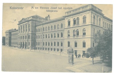 972 - CLUJ, Avizier stradal, Biblioteca Centrala, Romania - old postcard - used - 1913 foto