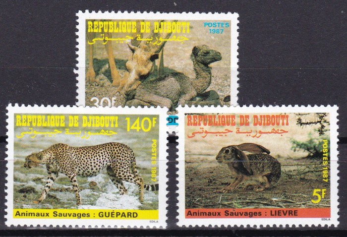 Djibouti 1987 fauna MI 491-493 MNH ww81