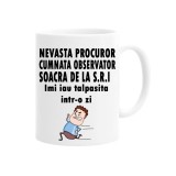 Cana alba personalizata nevasta procuror, cumnata observator, soacra de la sri, INOVATIX&reg;. 330ml