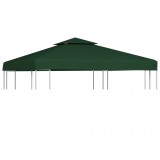 Rezervă Acoperiș marchiză 310 g / m&sup2; Verde 3x3 m, vidaXL