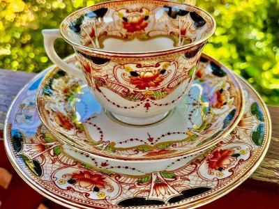 antik set ceai trio englezesc foto