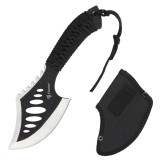 Topor camping si drumetii Foxter, 27 cm, husa lama inclusa, negru