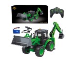 Excavator cu efecte sonore si luminoase, 1:14, verde, Lean 22752