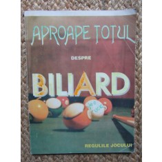 Aproape totul despre BILIARD. Regulile jocului
