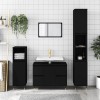 VidaXL Dulap pentru baie, negru, 80x33x60 cm, lemn compozit