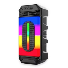 Boxa portabila ZQS4252 cu leduri RGB, Bluetooth si incarcare solara