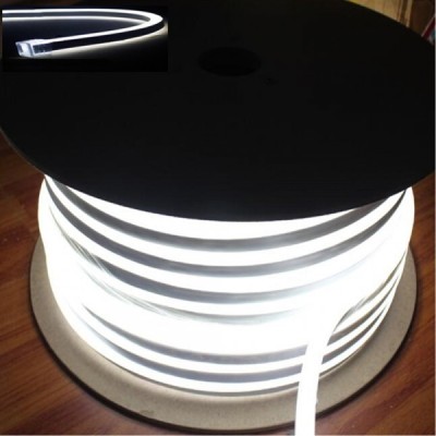 Neon Flex Furtun Luminos Flexibil Rola 100m Alb Rece 2Fete F8050W Static foto