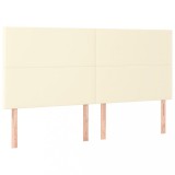 Cumpara ieftin Tablii de pat, 4 buc., crem, 100x5x78/88 cm, piele ecologica
