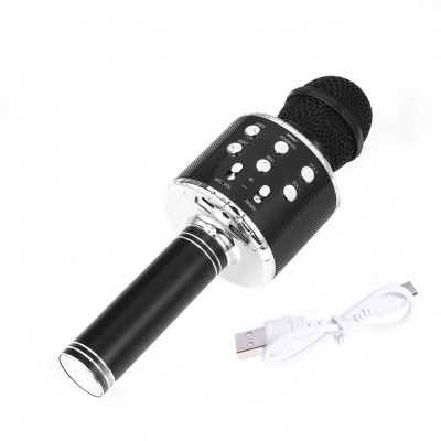 Microfon Karaoke MRG MWS858, Bluetooth, Reincarcabil, Negru C771 foto