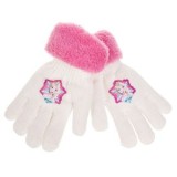 Mănuși de iarnă pentru copii 6-10 ani &ndash; Design Frozen și blană artificială roz, CMCLASS