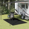 Covor Cort Camping vidaXL Negru 250x200cm Polietilena HDPE Impermeabil, Rezistent UV, Ventilatie