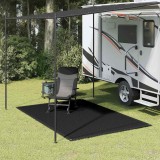 Covor Cort Camping vidaXL Negru 250x200cm Polietilena HDPE Impermeabil, Rezistent UV, Ventilatie