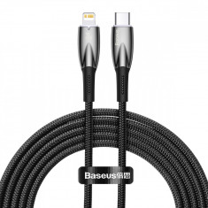 Cablu de &icirc;ncărcare rapidă USB-C - Lightning 480Mbps PD 20W, 2m negru Baseus