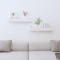 vidaXL Rafturi de perete, 2 buc., alb, 50x12x9 cm, lemn masiv de pin 823585