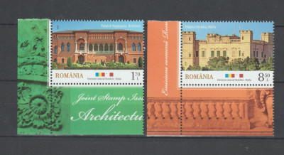 ROMANIA 2019 ROMANIA - MALTA Arhitectura Castele Serie 2 val. LP.2258 MNH foto