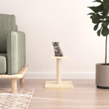 Stalp de zgariat pentru pisici cu platforma, crem, 38 cm GartenMobel Dekor, vidaXL