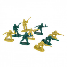 Set 90 soldati de plastic, 4 cm, verde/galben foto