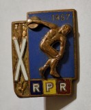 A Xa editie a Campionatelor Internationale de Atletism Romania RPR 1957 insigna, Romania de la 1950