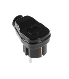Stecher Shuko iesire laterala negru cu intrerupator WT-16U/LK/BK