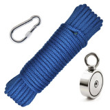 Set magnet fishing / pescuit: Oală D 75 două fețe + funie 8 mm / 20 m + carabină